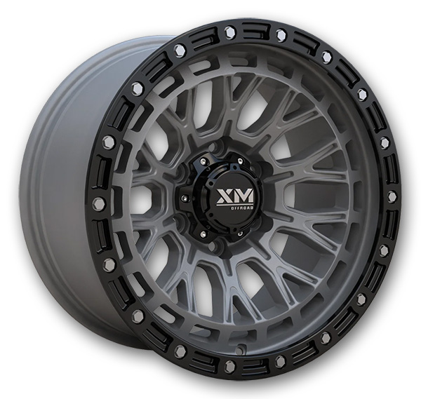 XM Offroad Wheels XM-702 17x9 Semi Matt Gunmetal Face+Semi Matt Black Lip 6x139.7 0mm 106.2mm