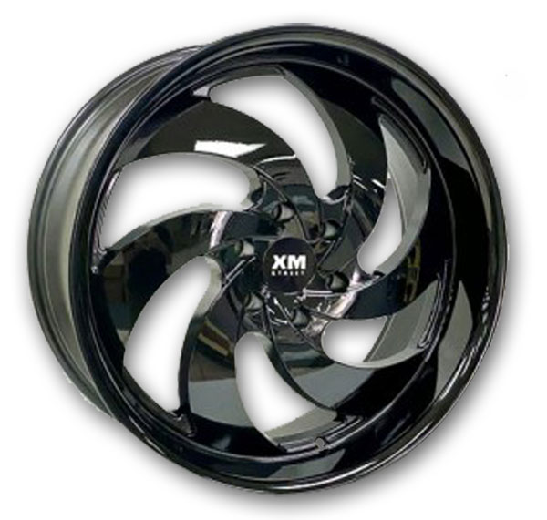 XM Street Wheels XM-626 24x10 Black 6x139.7 +38mm 78.1mm