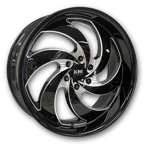XM Street Wheels XM-626 24x10 Black Milled 6x139.7 +25mm 78.1mm
