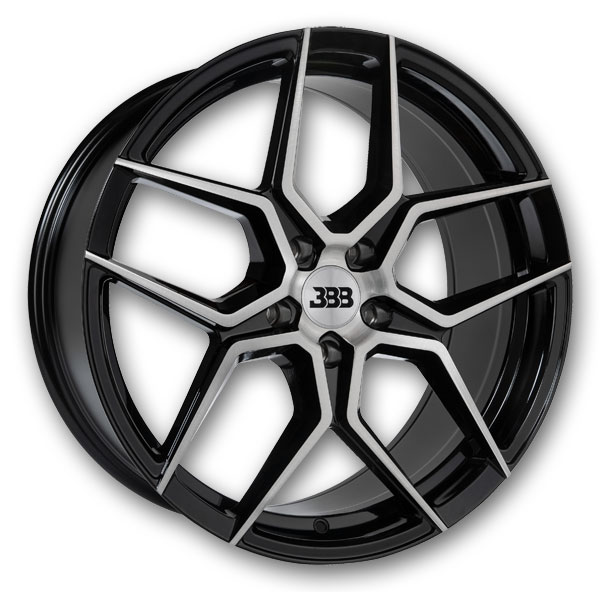Big Baller Brand Wheels H141 Z05 17x8 Gloss Black with Brushed Face 5x120 +35mm 72.6mm