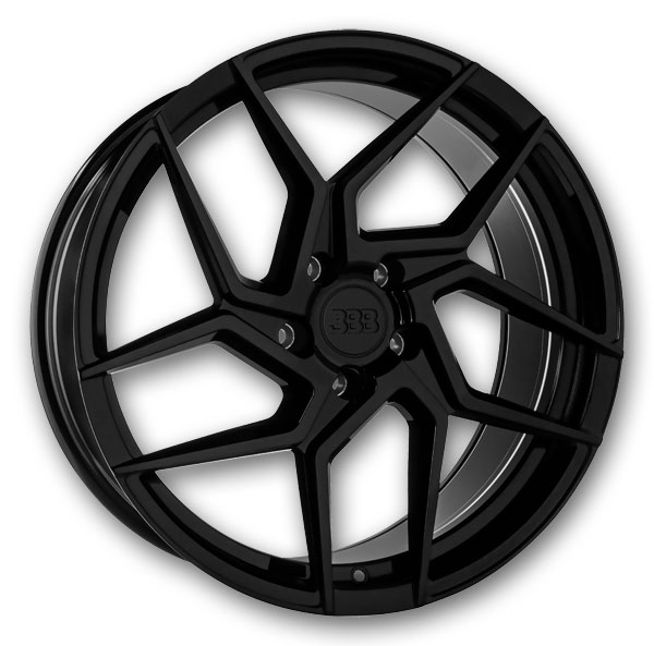 Big Baller Brand Wheels H126 Z06 22x9 Full Gloss Black 5x114.3 +32mm 72.6mm