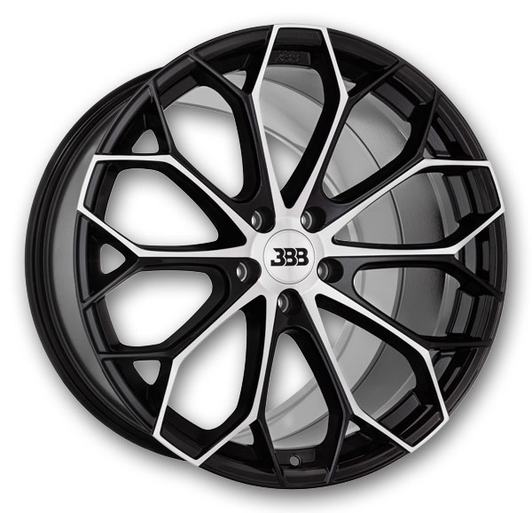 Big Baller Brand Wheels H153 Z09 20x10.5 Gloss Black with Machined Face  +25mm 72.6mm